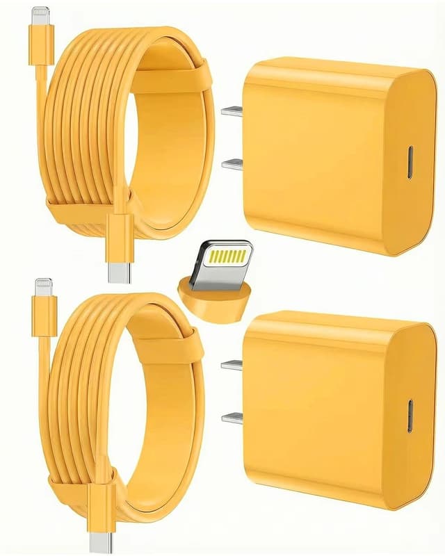 FEEL2NICE Fast Charging iPhone Charger 2-Pack with USB-C to Lightning Cables