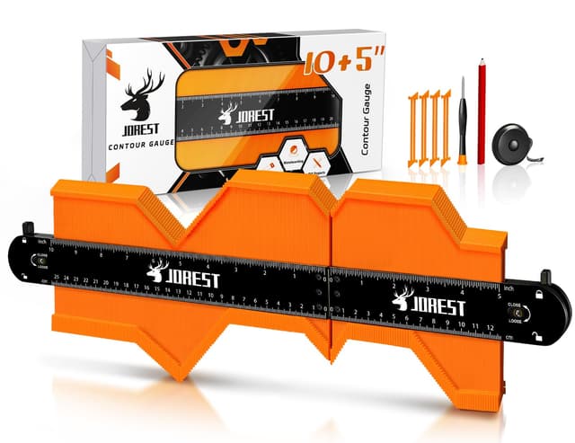 JOREST 10-Inch Contour Gauge with Lock – Precision Profiling Tool for Carpentry and Flooring