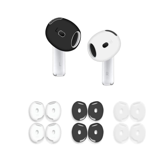 6 Pairs Ultra-Thin Silicone Ear Covers for AirPods 4 - Anti-Slip, Sweatproof Ear Tips