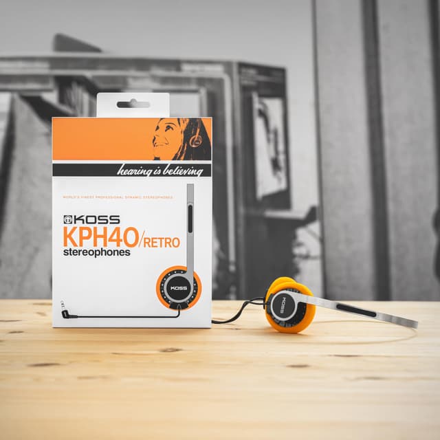 Koss KPH40 Retro On-Ear Headphones – Classic 80s Style with Modern Sound