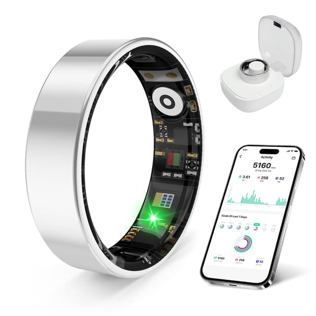 prxxhri 2026 Smart Ring Health Tracker – Rose Gold, Size 9