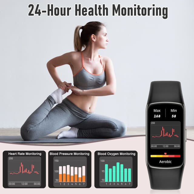 Zeacool Fitness Tracker with 24/7 Heart Rate, Blood Oxygen, Sleep Monitor, and 123 Sports Modes